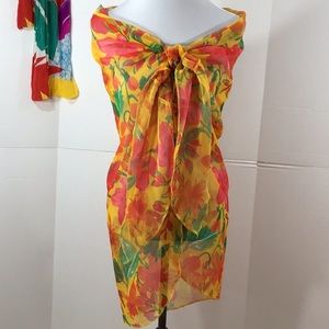 Kaleidoscope sheer floral cover up